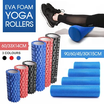 Yoga Roller Physio EVA Foam Gym Back Training Exercise Massage 30/45/60/90CM • $15.79