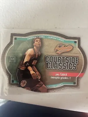 2002-03 Fleer Authentix Courtside Classics Silver /750 Pau Gasol #15CC HOF • $6