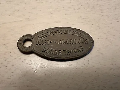 Vintage Brass Dodge Trucks Plymouth Cars Advertising Key Fob Bound Brook NJ • $39.99