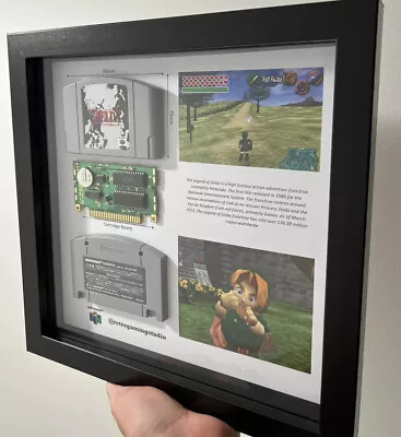 Zelda Ocarina Of Time Japan Release Nintendo 64 Frame Wall Art Collectable • $200