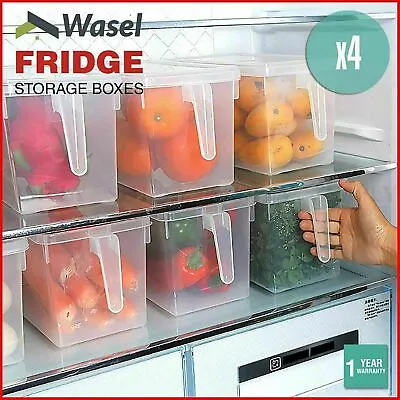 $27.99 • Buy Wasel Refrigerator Storage Box Food Container Kitchen Fridge Organiser Freezer