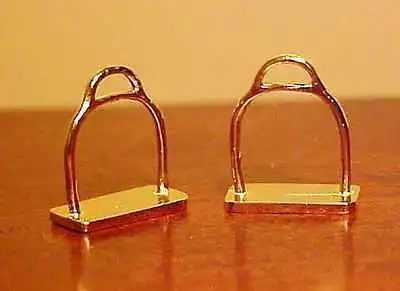 RDLC Traditional 1:9 Model Horse Scale COSTUME / DRAGOON STIRRUPS - Gold Plated • $12.99