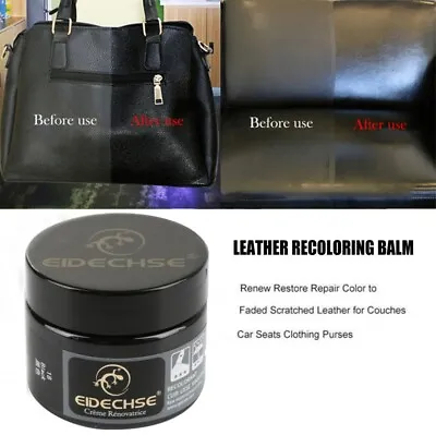 Leather Paint Black Color Leather Care Vinyl Repair Cream Restoration Seat Paste • $10.28