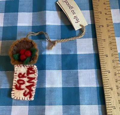 Christmas Felt Decoration Mince Pie Hanging Eco Tree Felt Santa Letter New • £7.20