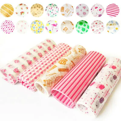 £5.99 • Buy 50Pcs Wax Paper Food Wrapping Greaseproof Cake Packaging Dining Supplies Tools