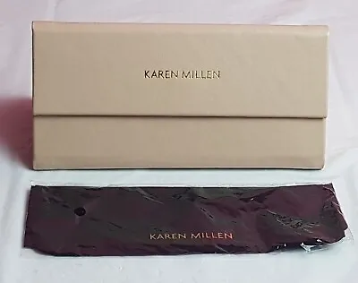 KAREN MILLEN Biege Faux Leather Foldable Glasses Case With Cleaning Cloth  • £15