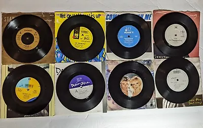 Job Group Lot Vinyl Single Records 80s Total Eight Info Below • $24