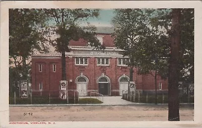 Vineland NJ: Auditorium - Vintage Cumberland County New Jersey Postcard • $13.79