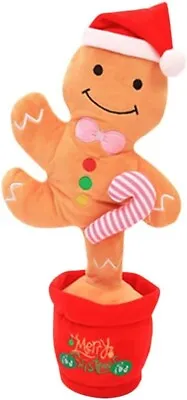 Christmas Electric Music Dolls Musical Funny Singing Dancing Gingerbread Man • £14.99