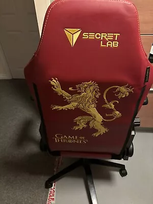 Secret Lab Gaming Chair Game Of Thrones House Lannister Edition Slightly Used • £290