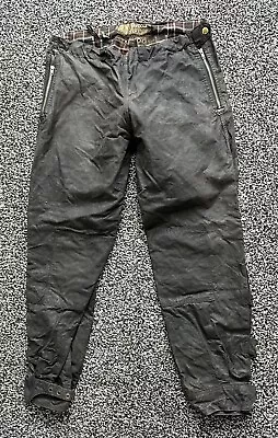 Vintage Barbour A8 International Motorcycle Pants Trousers Wax W38 L32 • $46