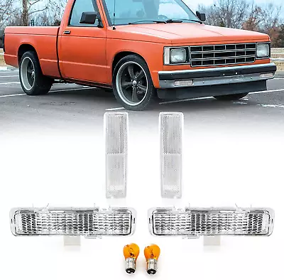 USR 82-93 Chevy S10 Turn Signal Lights - COMBO Clear Corner Sidemarkers + Bumper • $65.79