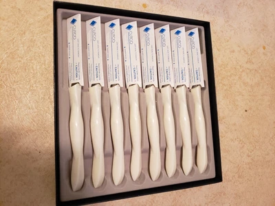 $385 • Buy New 8 X Cutco Steak/Table Knife #1759 Double D Pearl  Handle Set Of 8