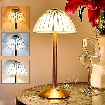 Modern LED Table Lamp USB Rechargeable Lamp Dimmable Bar Night Light ​Cordless • £11.98