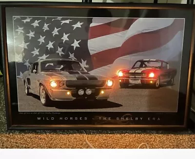 Electric Art Gallery Wild Horses The Shelby Era Light Up Picture Ford Mustang  • $68.97