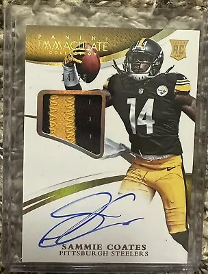 2015 Immaculate Football Sammie Coates Rookie Patch Auto #14/25 Jersey Number • $20