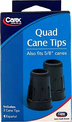 Carex Cane Tips 5/8  Metal Reinforced 2 Ct  (A717)  1 Pair Black • $8.69