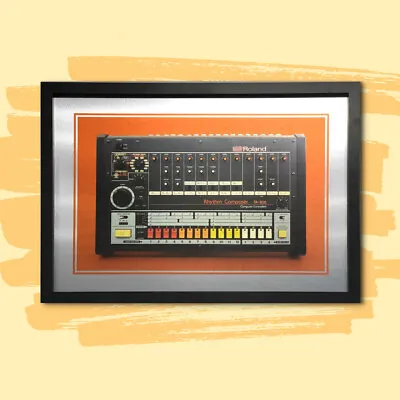 A3 Framed Roland TR - 808 Drum Machine Print On Aluminium 18x14  Inc Frame - NEW • $56.83