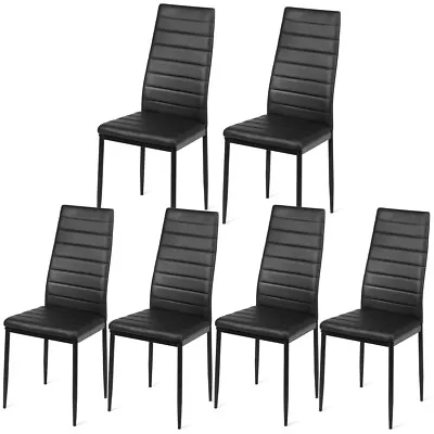 Topbuy Set Of 6 Dining Chairs High Back Kitchen Home FurniturePVC • $149.99