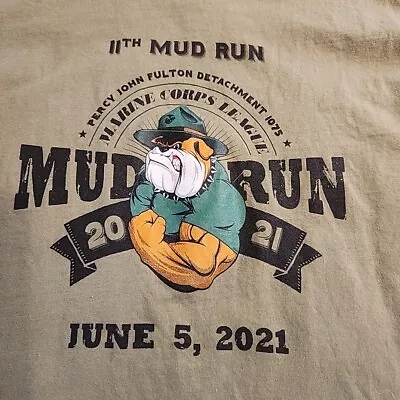 2021 Marine Corps League Mud Run Detachment 1075 T-Shirt Men's Size XL  • $18.99