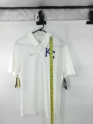 Nike Kansas City ROYALS MLB White Dri Fit Golf Polo Shirt Size XL XLarge New • $16.99
