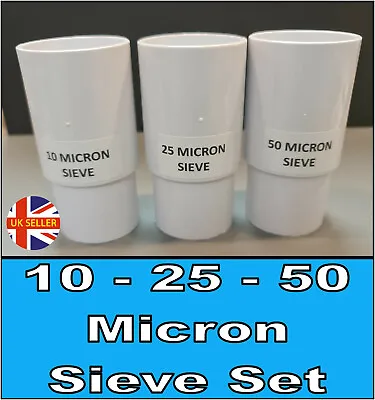 £13.99 • Buy 10 25 50 Micron Nylon Mesh Stackable Sieve Set, Strainer Home Brew Filter Food