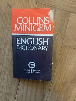 DIctionary: Collins English Mini Gem 1980s • £0.99