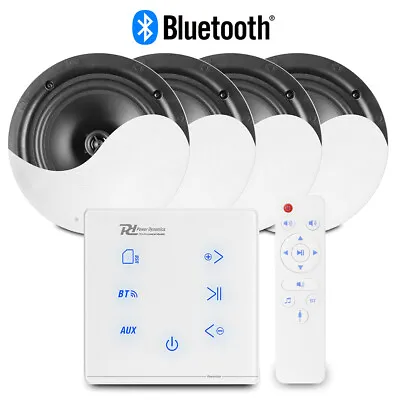 Bluetooth Ceiling Speaker Set - 4x NCSS5 5.25  And A100W Home Audio Music System • £229