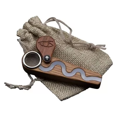 Classic Original Authentic Wood Oregon Trail Monkey Pipe + Pouch Lid Cap. • $18.95