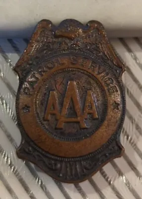 Vintage AAA PATROL SERVICE BADGE PIN School Safety Patina • $12