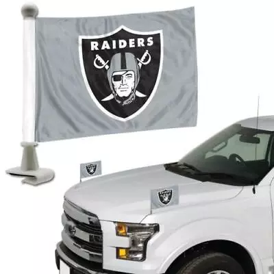 Las Vegas Raiders NFL Ambassador Car Flag Set Gray • $14.88