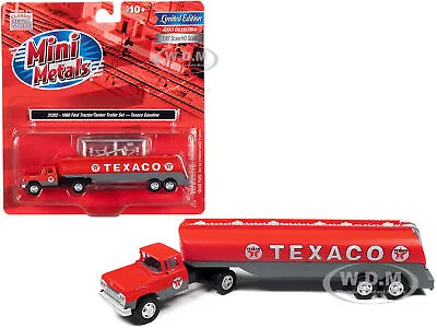 1960 Ford Tanker Truck Red & Gray  Texaco  1/87 Model Classic Metal Works 31202 • $19.99