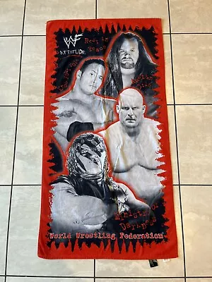 Vintage 1999 WWF Franco Beach Towel The Rock Stone Cold Kane  56x28 Gym WWE • $25