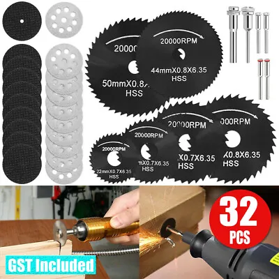 $10.44 • Buy 32x Mini Diamond Cutting Discs Wheel Blades Set Drill Bit For Dremel Rotary Tool