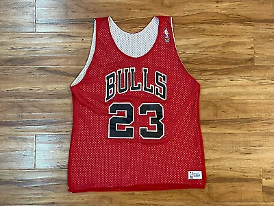 Chicago Bulls 23 Sand-Knit MacGregor Practice Jersey Red Size Large • $56.60