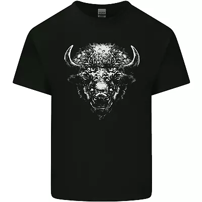A Buffalo Head Mens Cotton T-Shirt Tee Top • £11.99