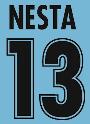 Lazio Nesta Nameset Shirt Soccer Number Letter Heat Football H 98 Maglia • £12