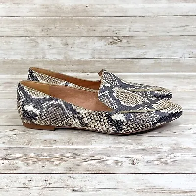 Madewell Shoes Womens 7 The Frances Skimmer Loafer Snake Leather SlipOn Flats • $34.95