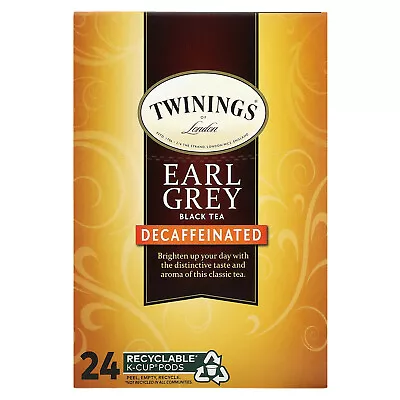 Earl Grey Black Tea Decaffeinated 24 K-Cup Pods 0.11 Oz (3.2 G) Each • $20.54