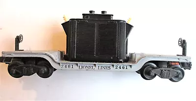 Lionel 2461 Post War Flat Car Depressed Black Transformer • $36