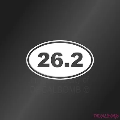 26.2 Marathon Decal Sticker Oval Window Vinyl Run Walk Rzr Car Truck Triathlon • $2.49