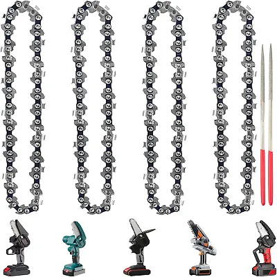 Fit For 4inch Or 6  Mini Chain Saw Chainsaw Electric Saw Chains 4 Pack • $9.90