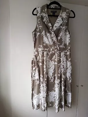 £15 • Buy Jessica Howard  Floral Fit&Flare Dress- Size 18- Sleeveless - Pre Owned - Belt -