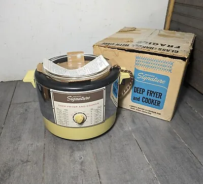 NEW Vintage Montgomery Wards Signature Deep Fryer And Cooker W Basket • $135