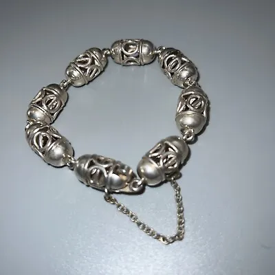 Vintage JSF Sterling Silver Mexican Capsule Style Retro Bracelet • $125