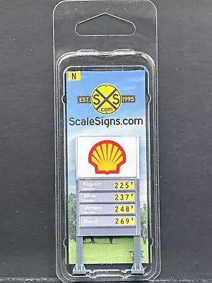 1:160 N Scale Model Shell Station Price Sign • $16.99