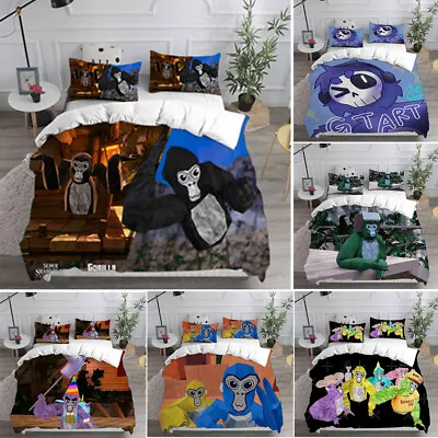 Cosplay Gorilla Tag Monke 3D Duvet Cover Bedding Pillowcase Quilt Single Double • £8.39