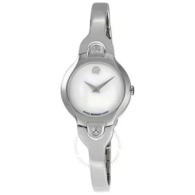 New Movado Kara Diamond Mother Of Pearl Dial Swiss Bangle Srp $1295 • $279