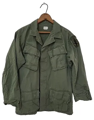 Vtg 70s Jungle Jacket Airborne SF Patch US Army OG-107 Military Vietnam War S • $99.99