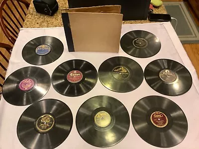 Lot Of 9 78 Rpm Collection RCA Victor Victrola Records 12  Antique Book • $30